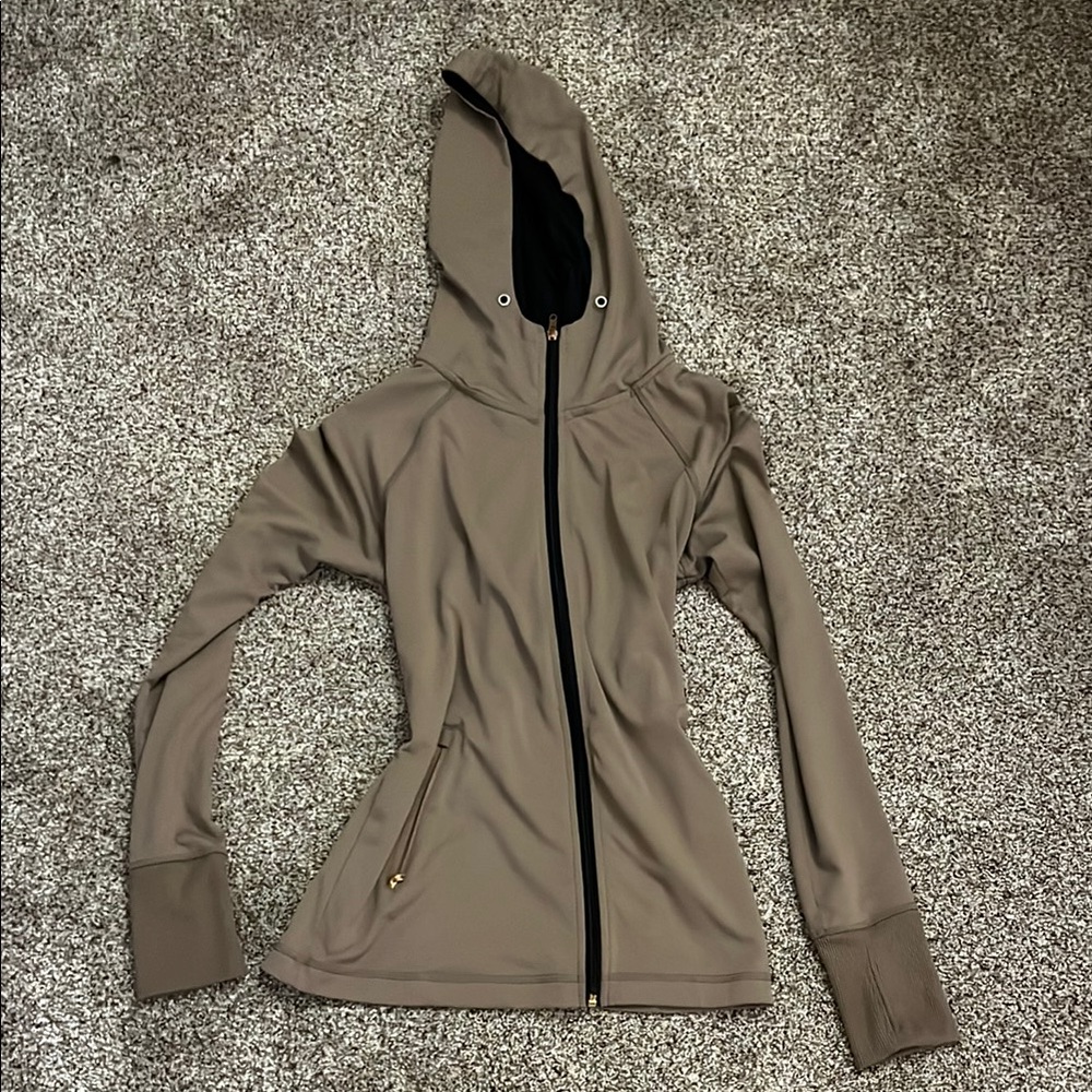 Catherine Malandrino Tan Utility Jacket with Hood